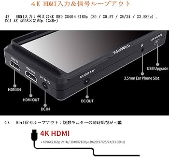 Amazon | カメラ撮影モニター FEELWORLD FW568 液晶フィールドモニター